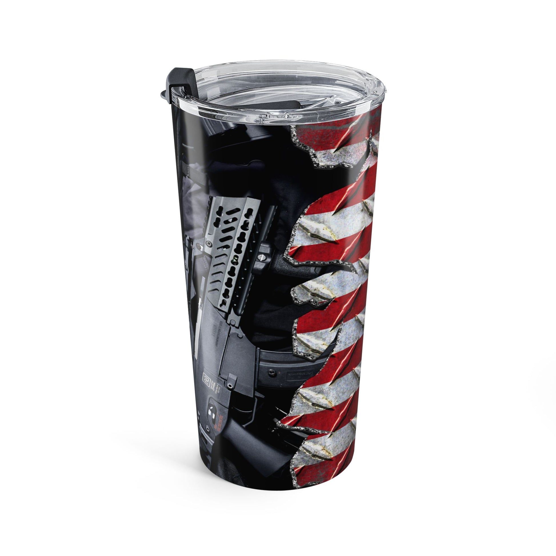 Tumbler with design on a white background