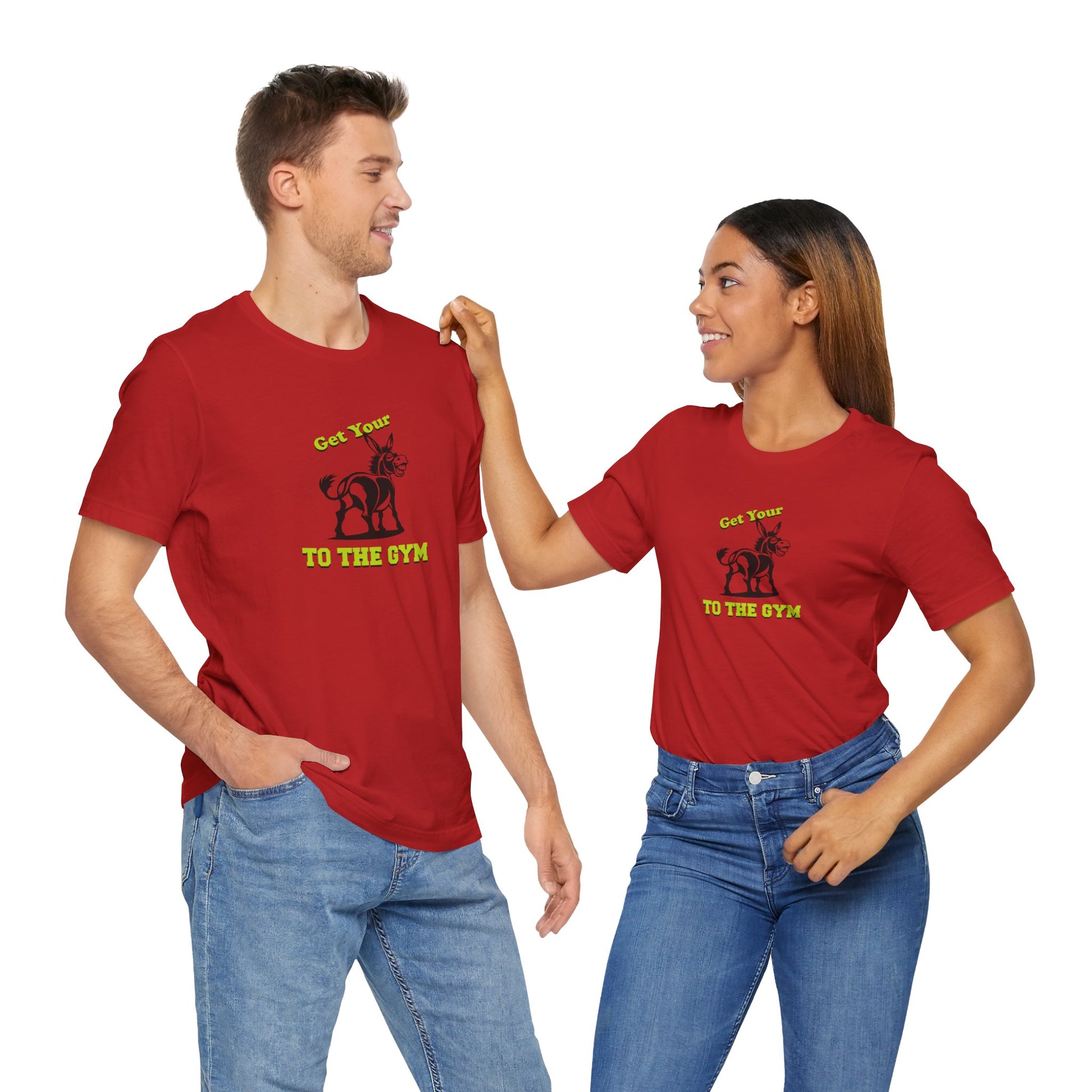 Funny Unisex T-Shirt Gym Exercise Fitness Red