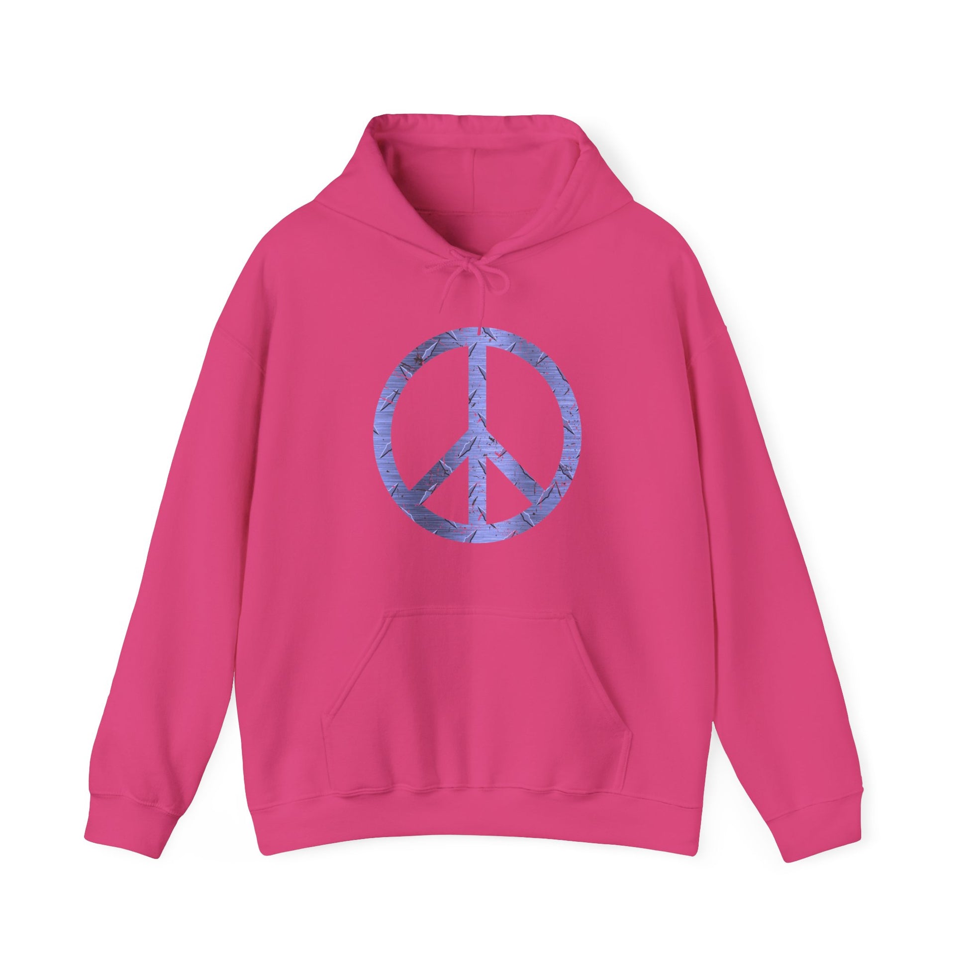 Cool Hoodie Graphic Peace Sign Pink