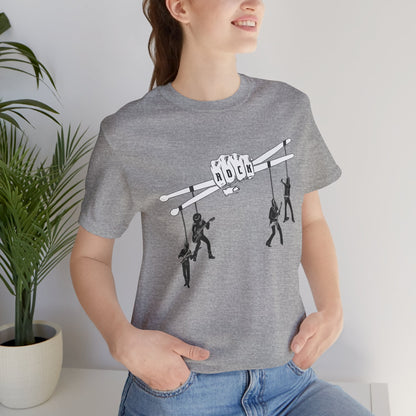 Funny Unisex T-Shirt Drummer Music Grey