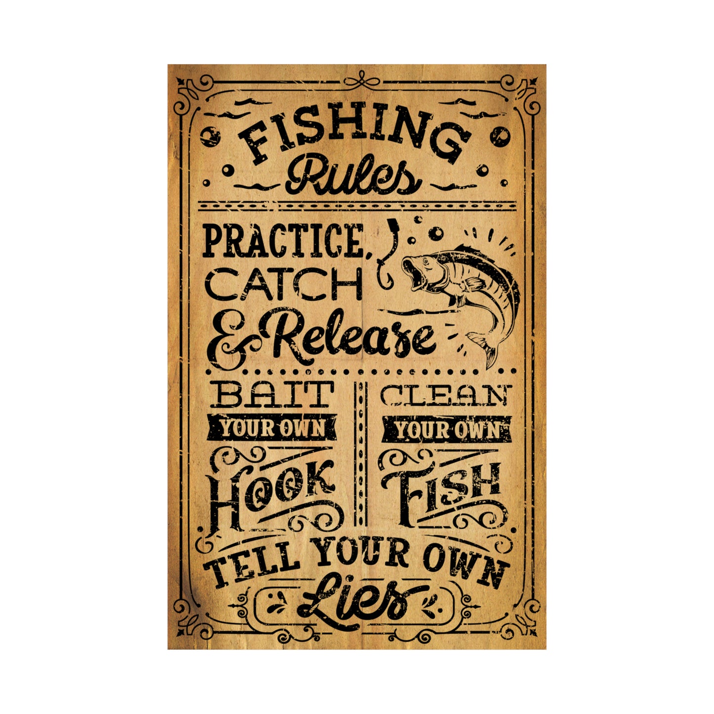 Cool Fishing Poster Graphic Design Rules