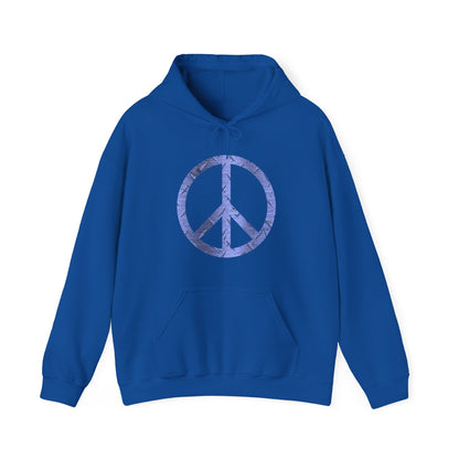 Cool Hoodie Graphic Peace Sign Blue