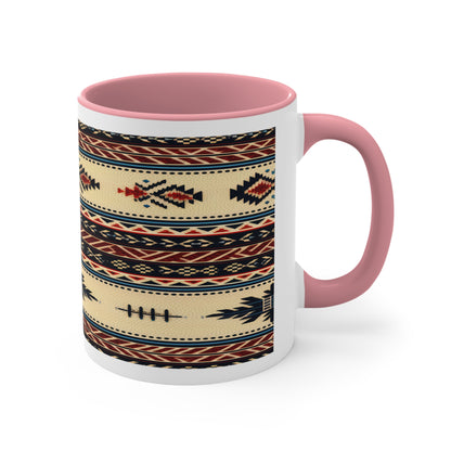 Accent Coffee Mug Native American Pink