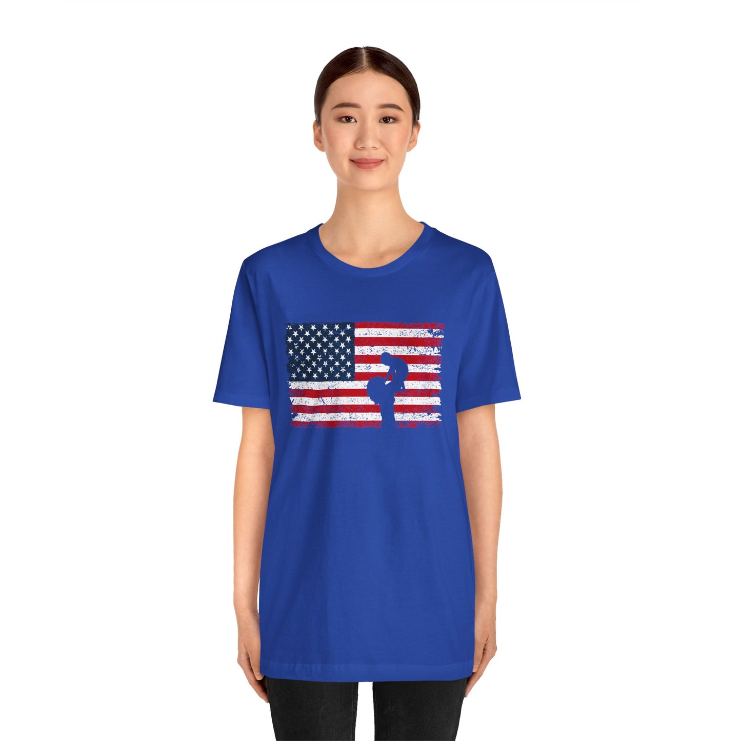 Unisex T-Shirt Mom America Blue