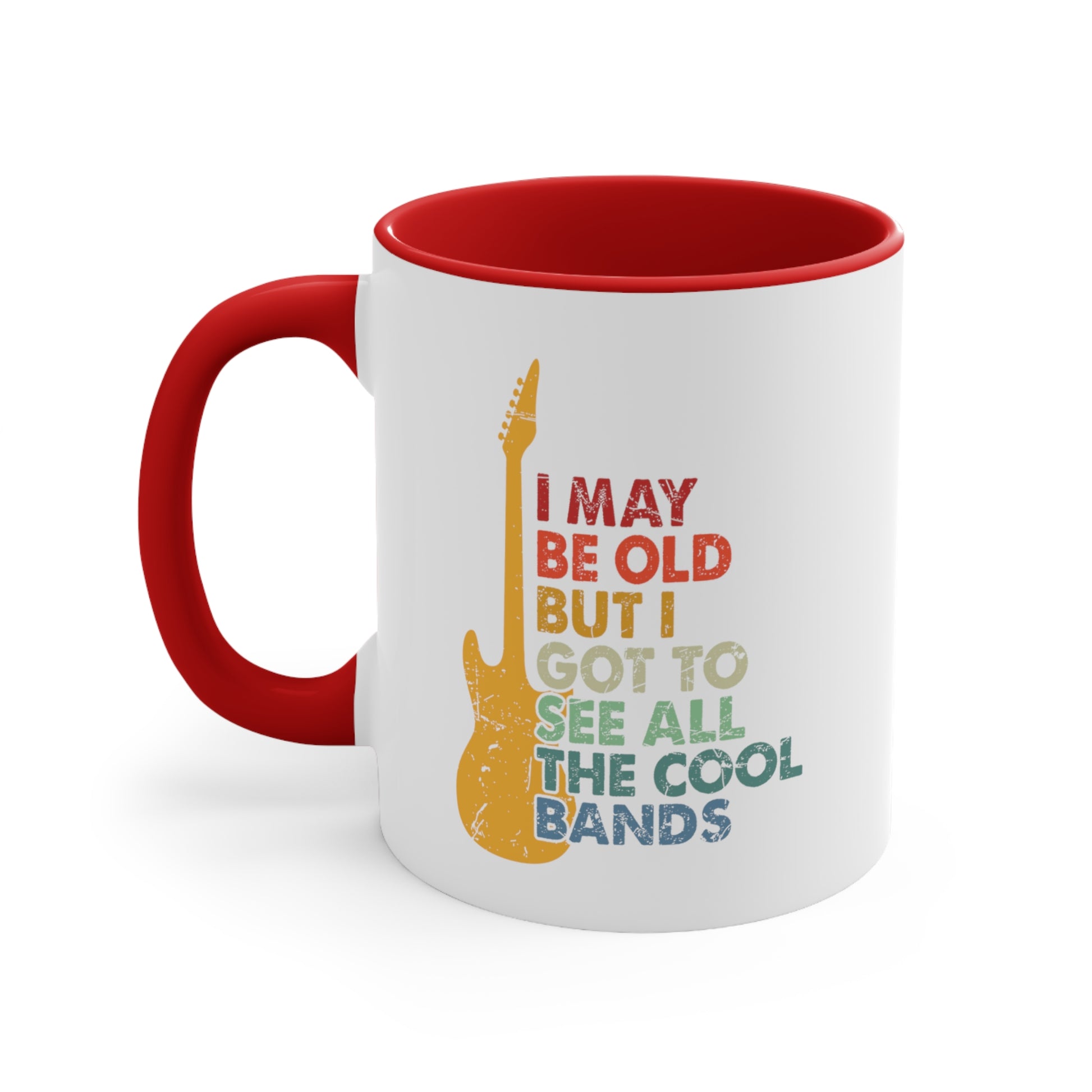 Accent Coffee Mug Funny Guitar Music Red