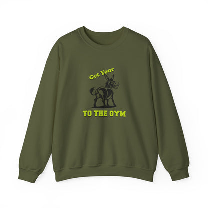 Unisex Funny Sweatshirt Gym Fitness Green