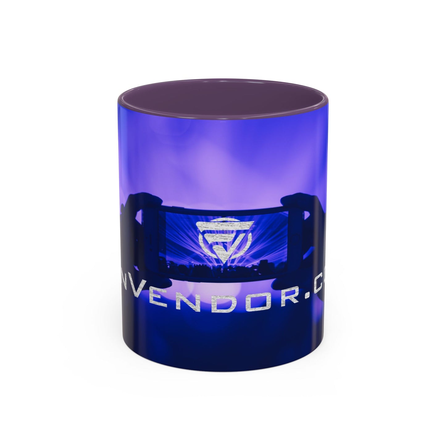 Blue cylindrical container with a logo and text on a white background