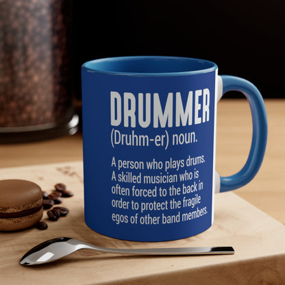 Accent Coffee Mug Drummer Music Blue