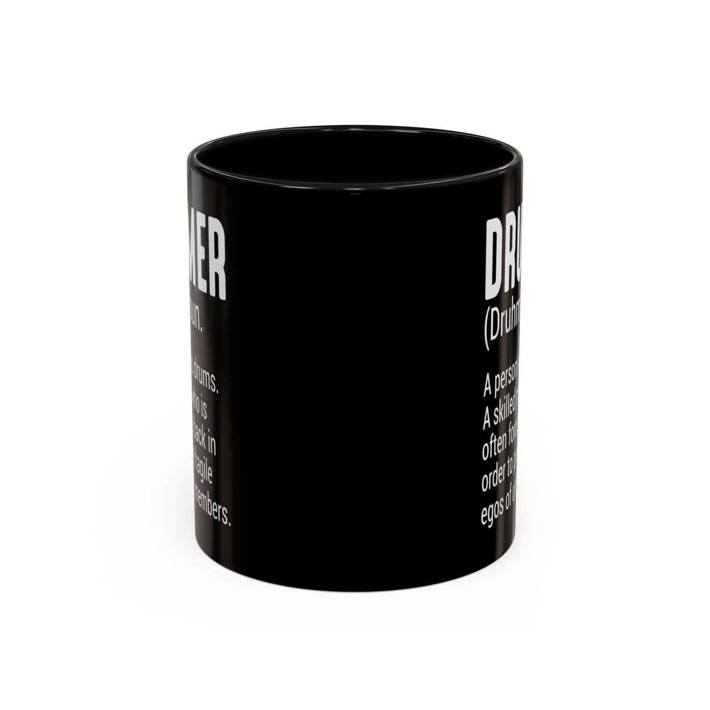 11oz Accent Coffee Mug - Funny Quote - Drummer Definition