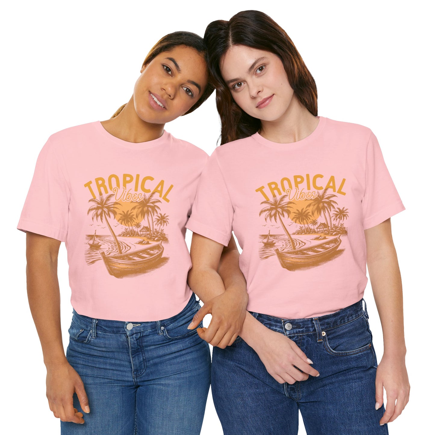 Unisex T-Shirt Vacation Beach Island Pink