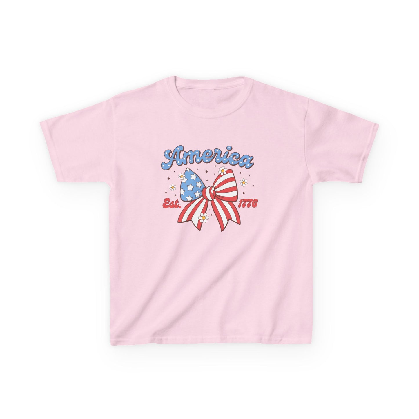 Kids Unisex Graphic T-Shirt - Patriotic - 1776 Bow