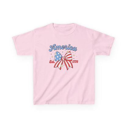 Kids Unisex Graphic T-Shirt - Patriotic - 1776 Bow