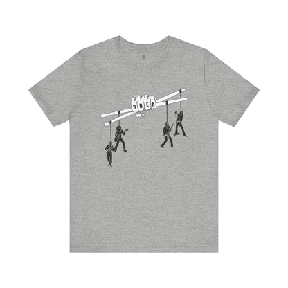 Funny Unisex T-Shirt Drummer Music Grey