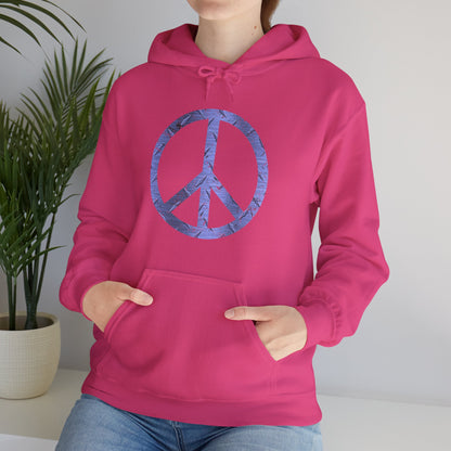 Cool Hoodie Graphic Peace Sign Pink