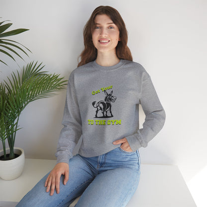 Unisex Funny Sweatshirt Gym Fitness Grey