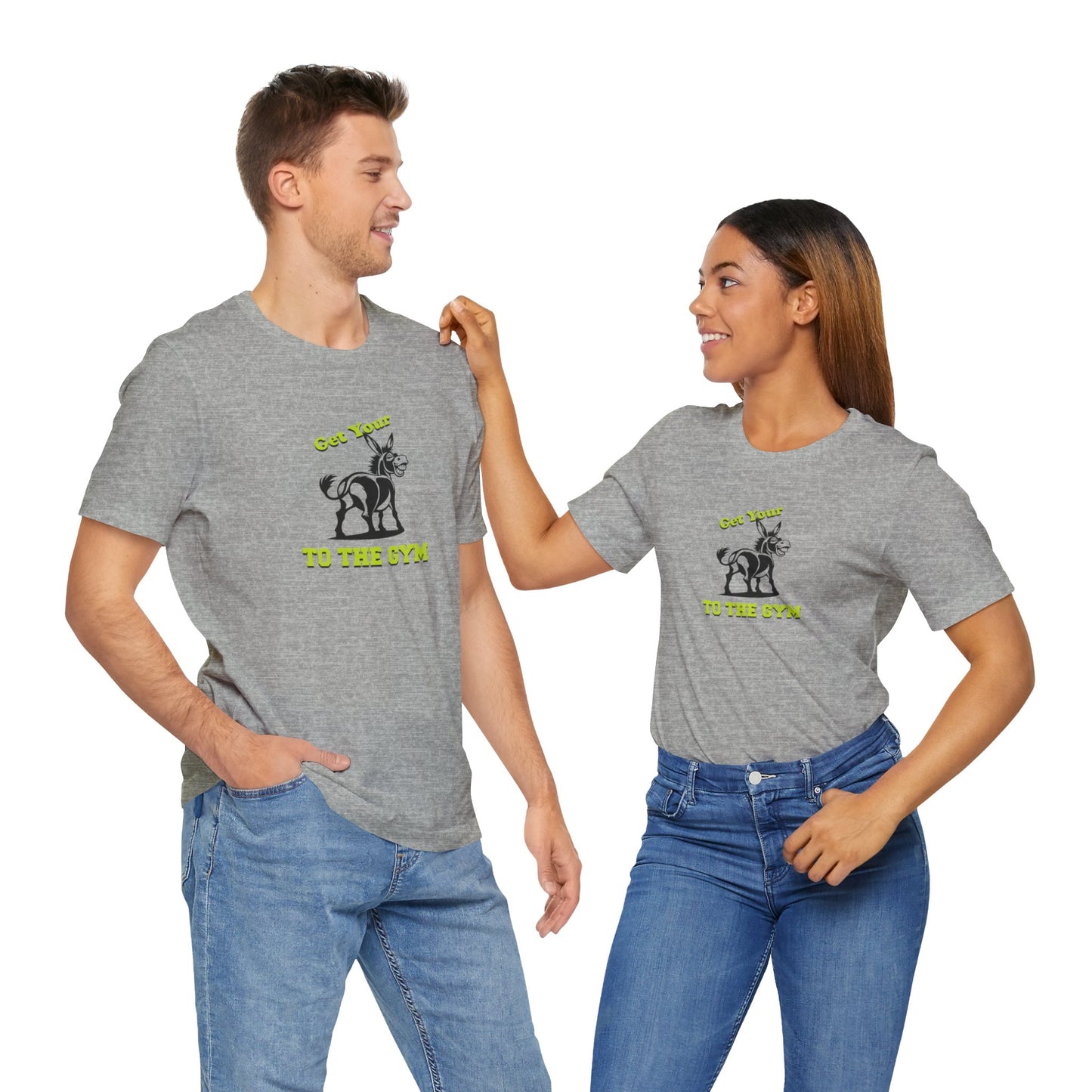 Funny Unisex T-Shirt Gym Exercise Fitness Grey