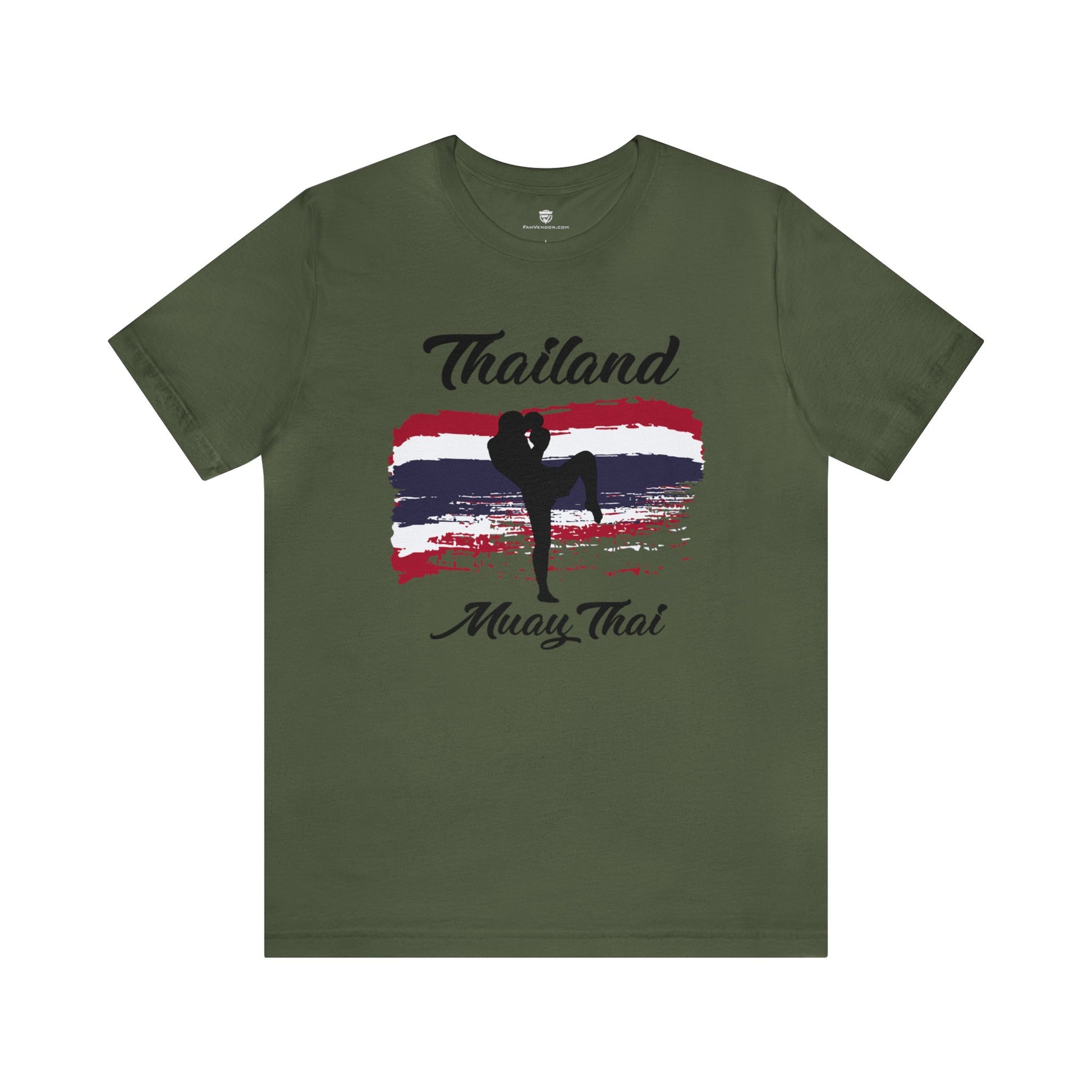 Thailand Muay Thai Graphic Tee Military Green