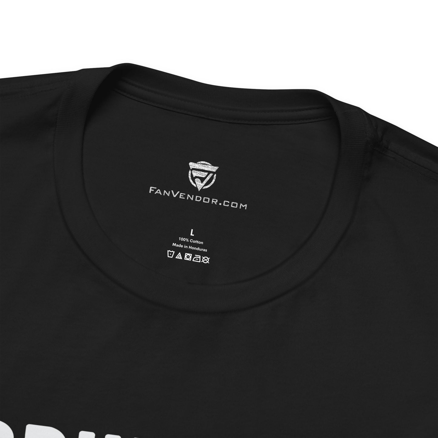 Black t-shirt with logo on the collar