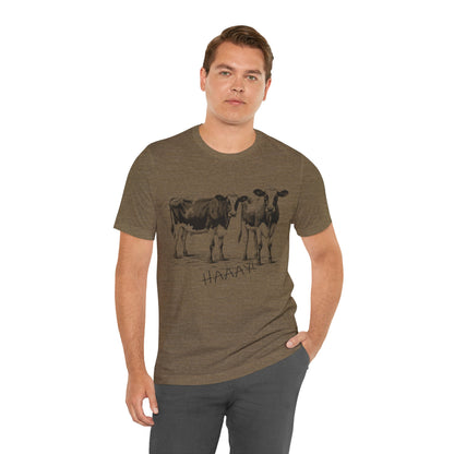 Funny Unisex T-Shirt Farm Cows Green