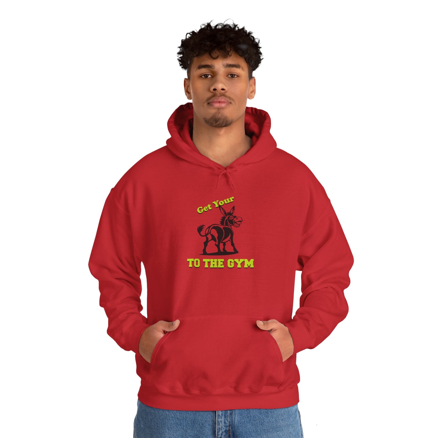 Funny Unisex Hoodie Gym Fitness Red