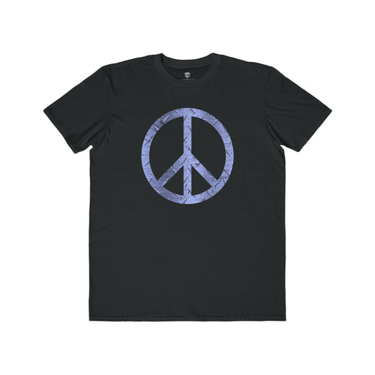 Men's T-Shirt Blue Steel Peace Sign 