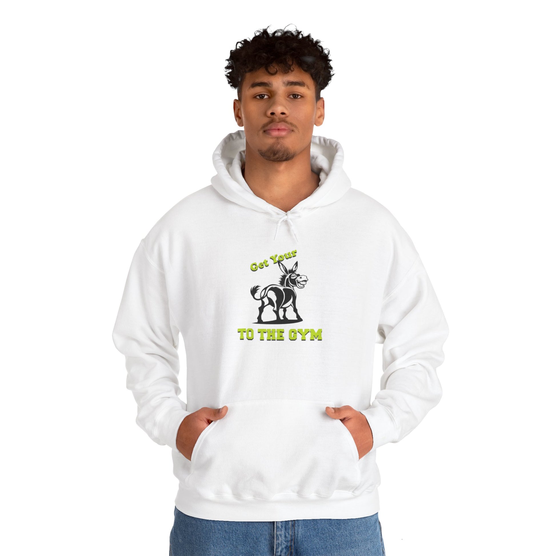 Funny Unisex Hoodie Gym Fitness White