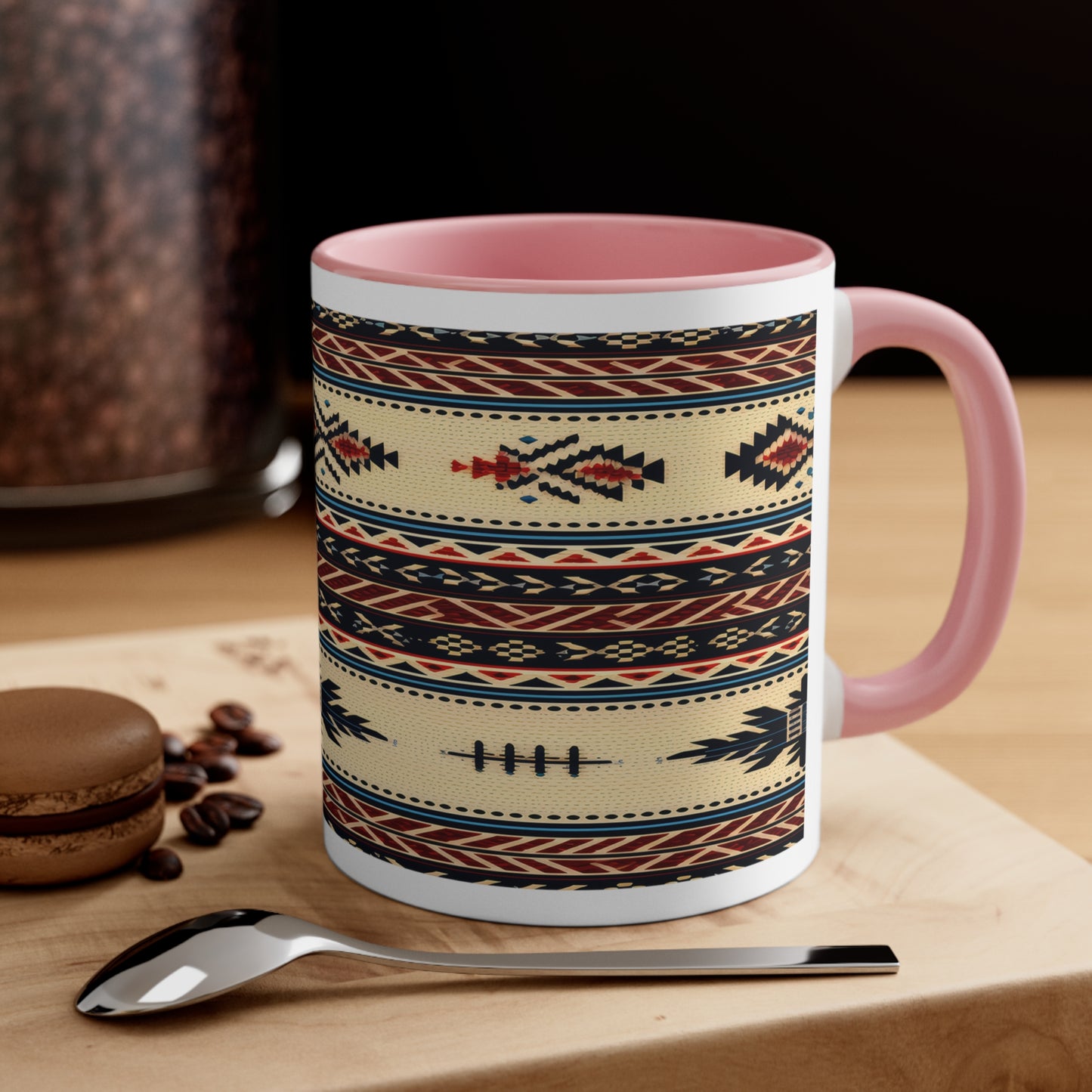 Accent Coffee Mug Native American Pink