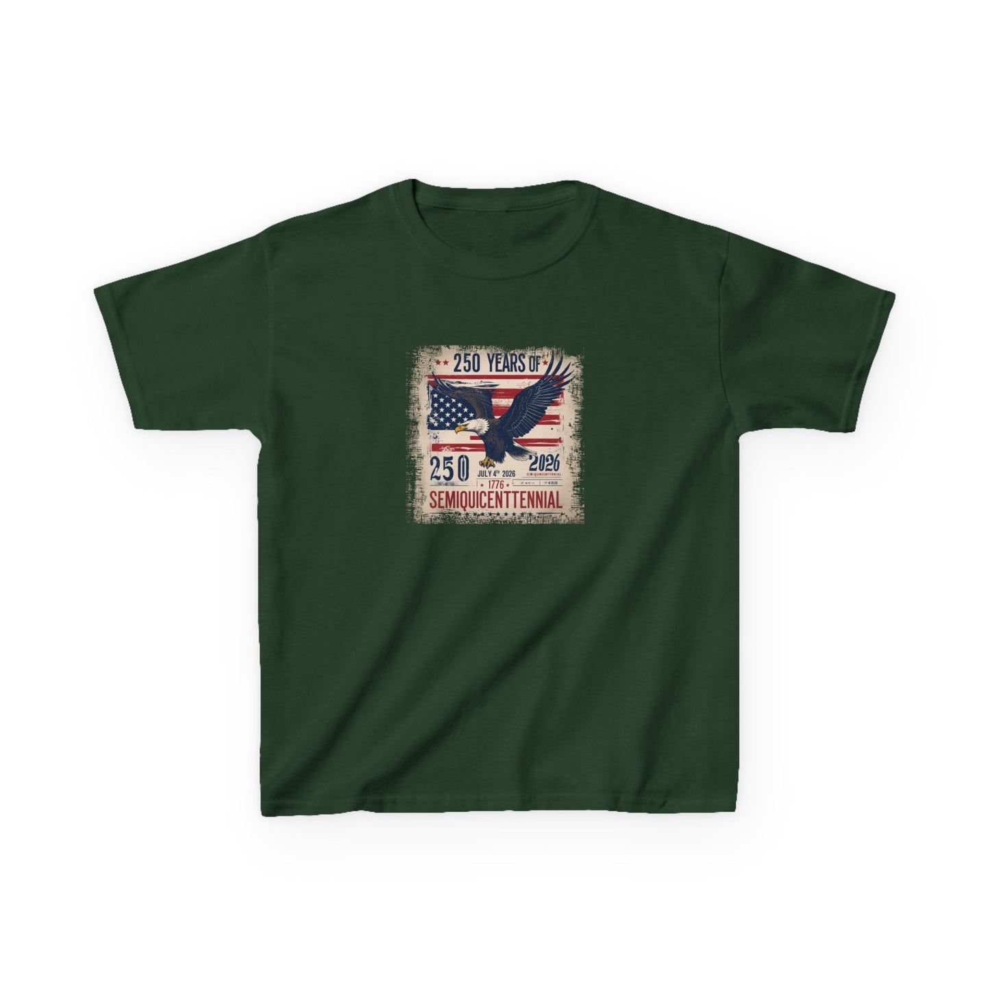 Black t-shirt with American flag and eagle design on a white background