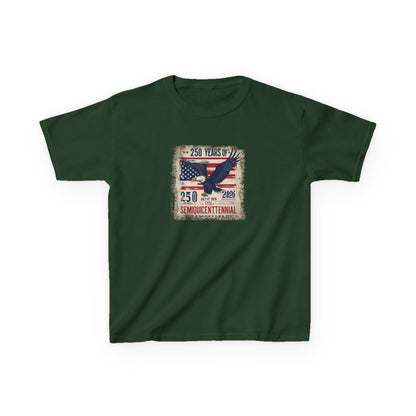 Black t-shirt with American flag and eagle design on a white background