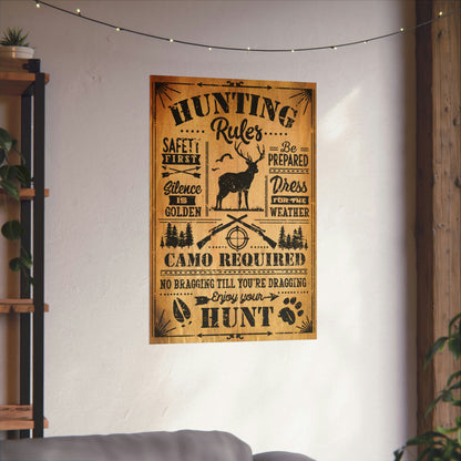 Cool Funny Hunting Poster Graphic Design Rules