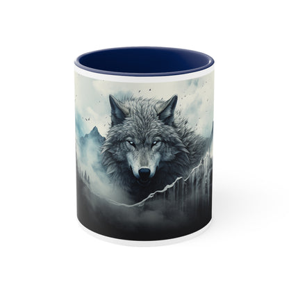 Accent Coffee Mug Wolf Blue