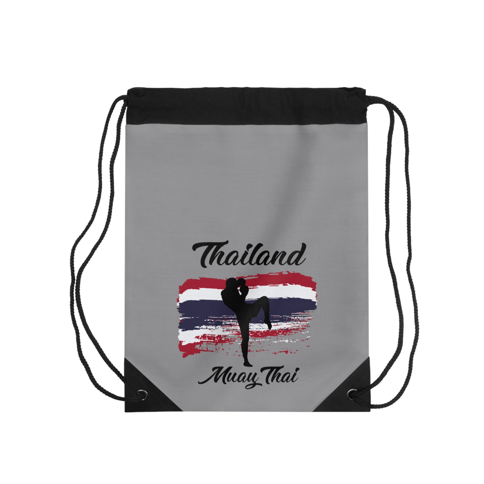 Athletic Accessory Drawstring Bag Thailand Muay Thai Grey