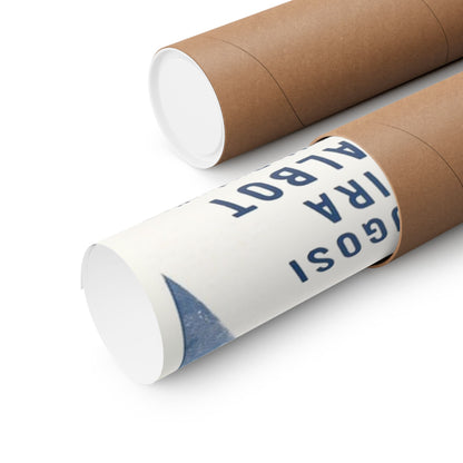 Two cardboard tubes with printed labels on a white background