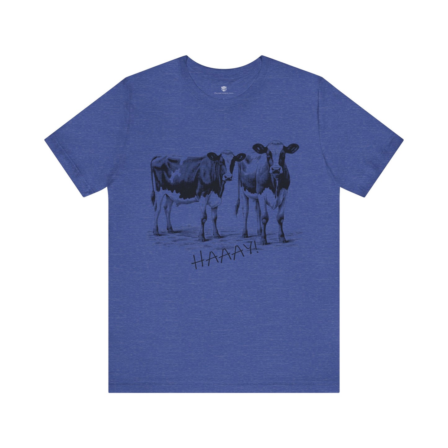 Funny Unisex T-Shirt Farm Cows Blue