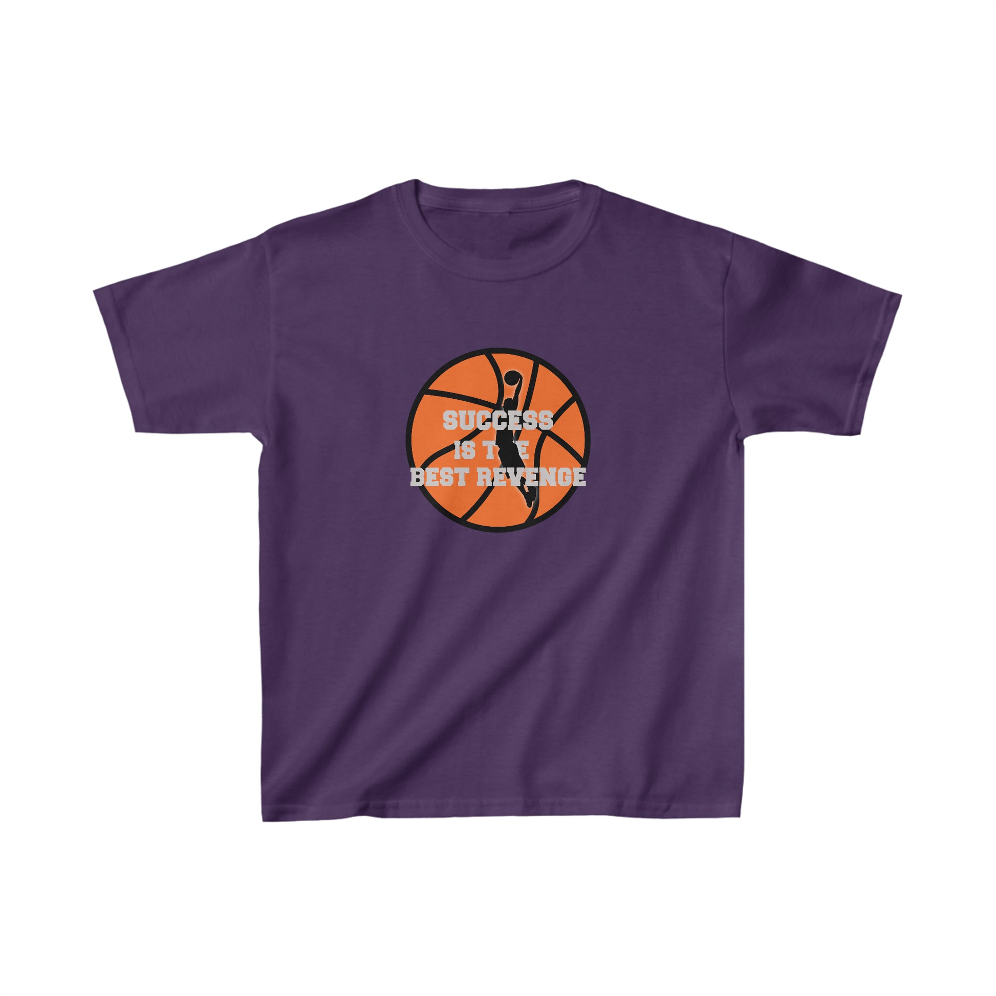 Kids Unisex T-Shirt Basketball Motivational Purple