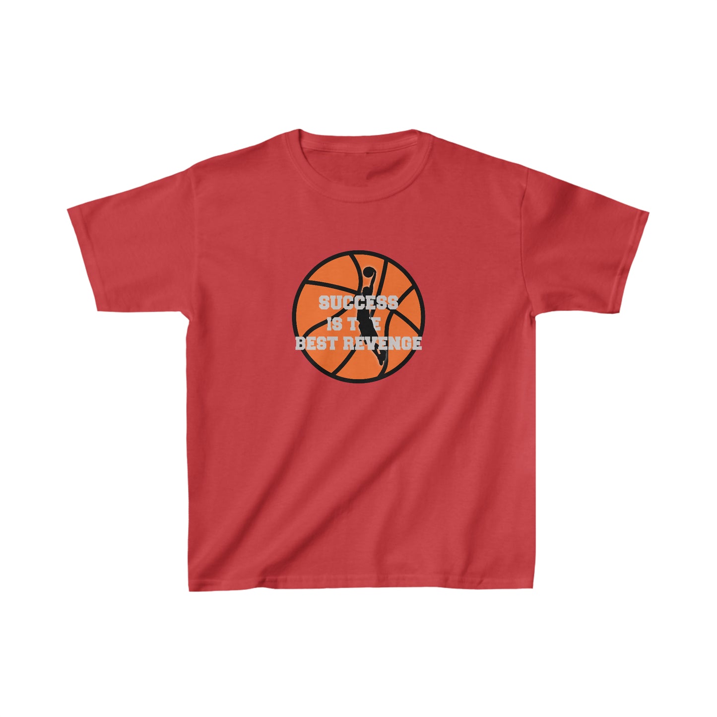 Kids Unisex T-Shirt Basketball Motivational Red