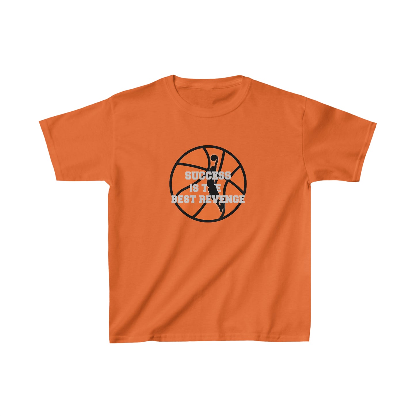 Kids Unisex T-Shirt Basketball Motivational Orange