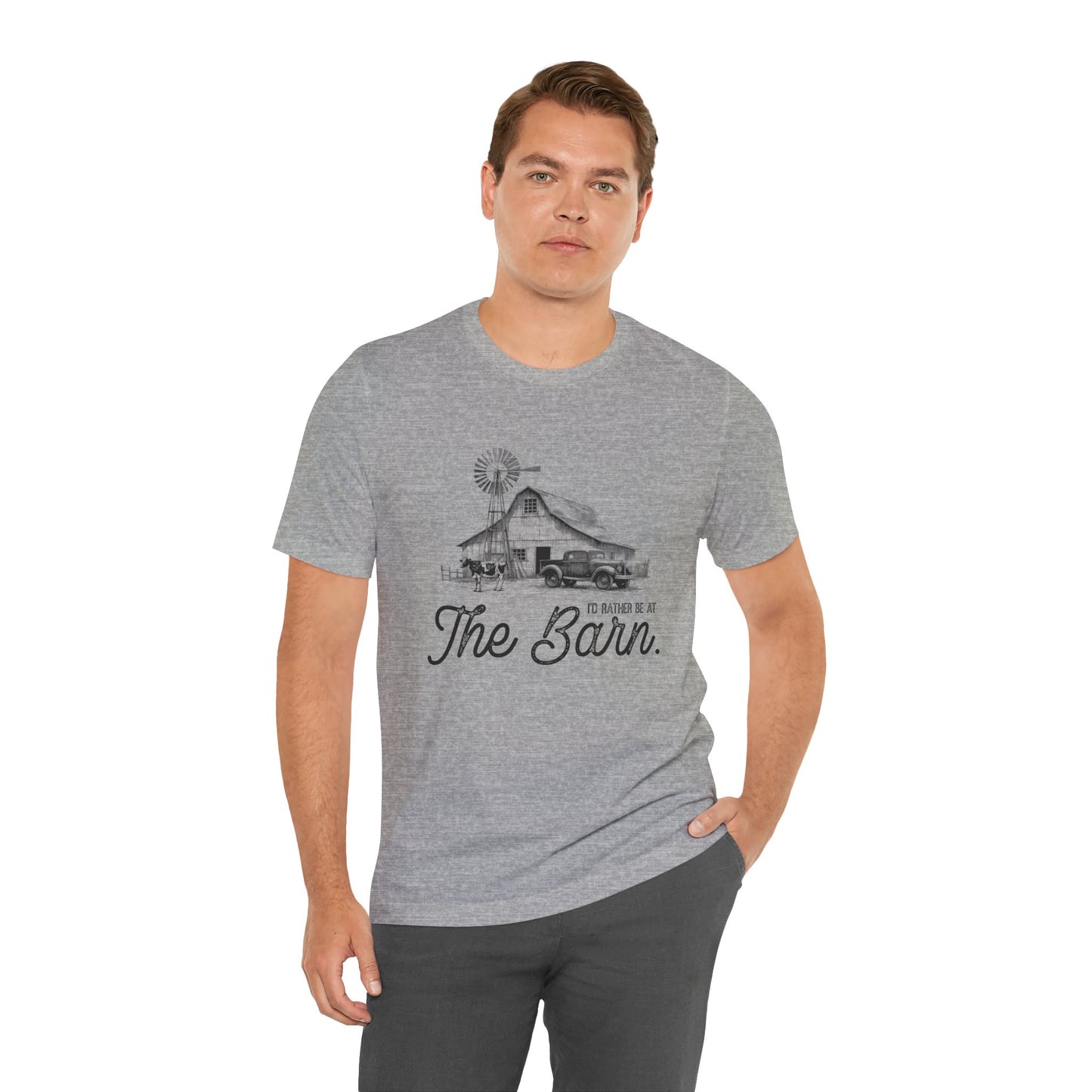 Man wearing a gray t-shirt with 'Fast & Furious' graphic design 