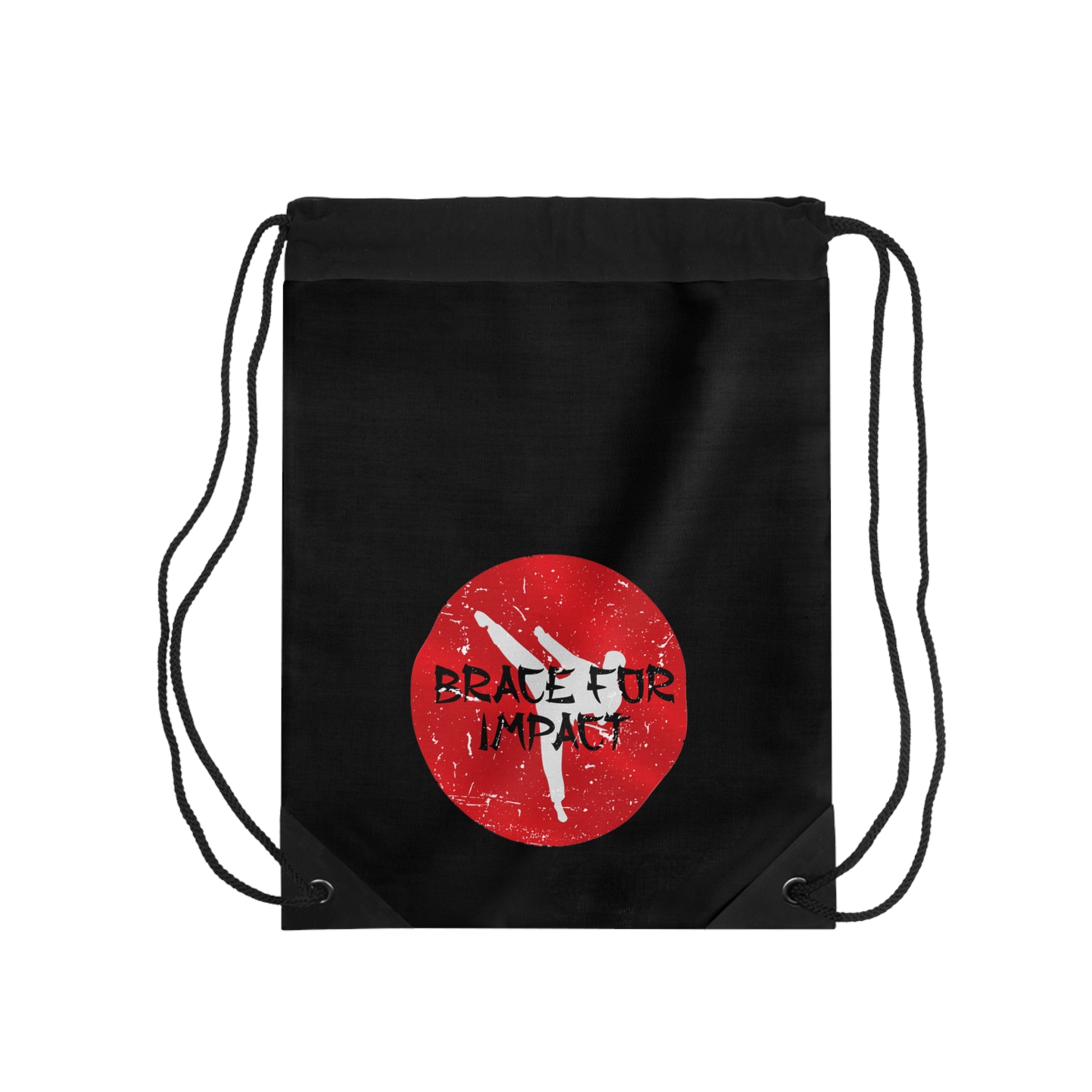 Athletic Drawstring Bag Martial Arts Karate Black