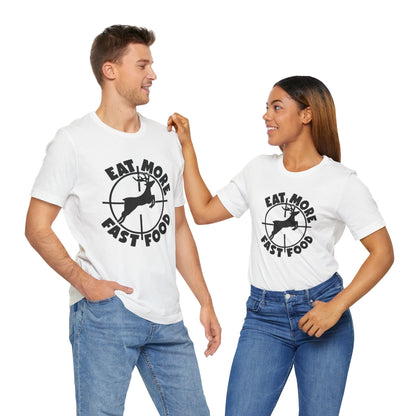 Funny Unisex T-Shirt Hunting Deer White