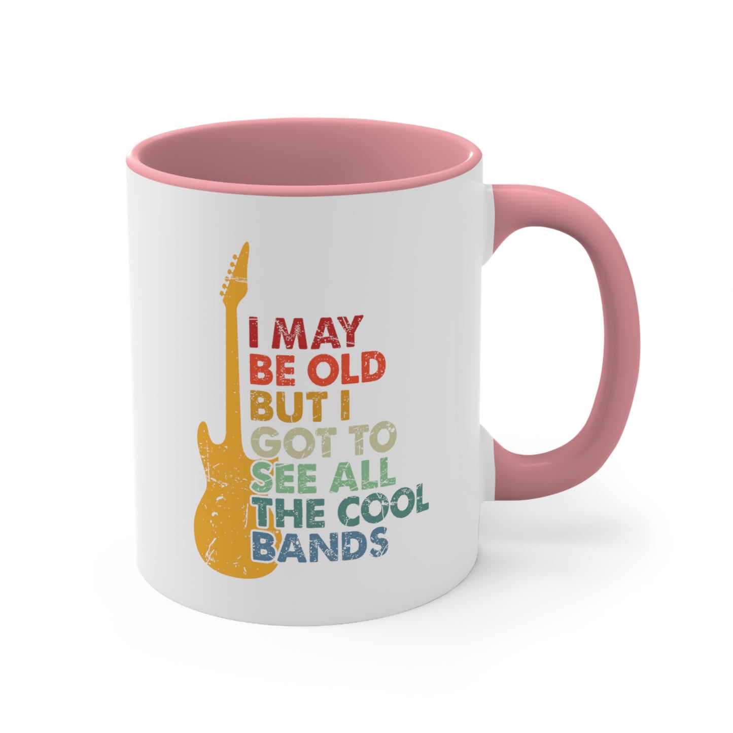 Accent Coffee Mug Funny Guitar Music Pink