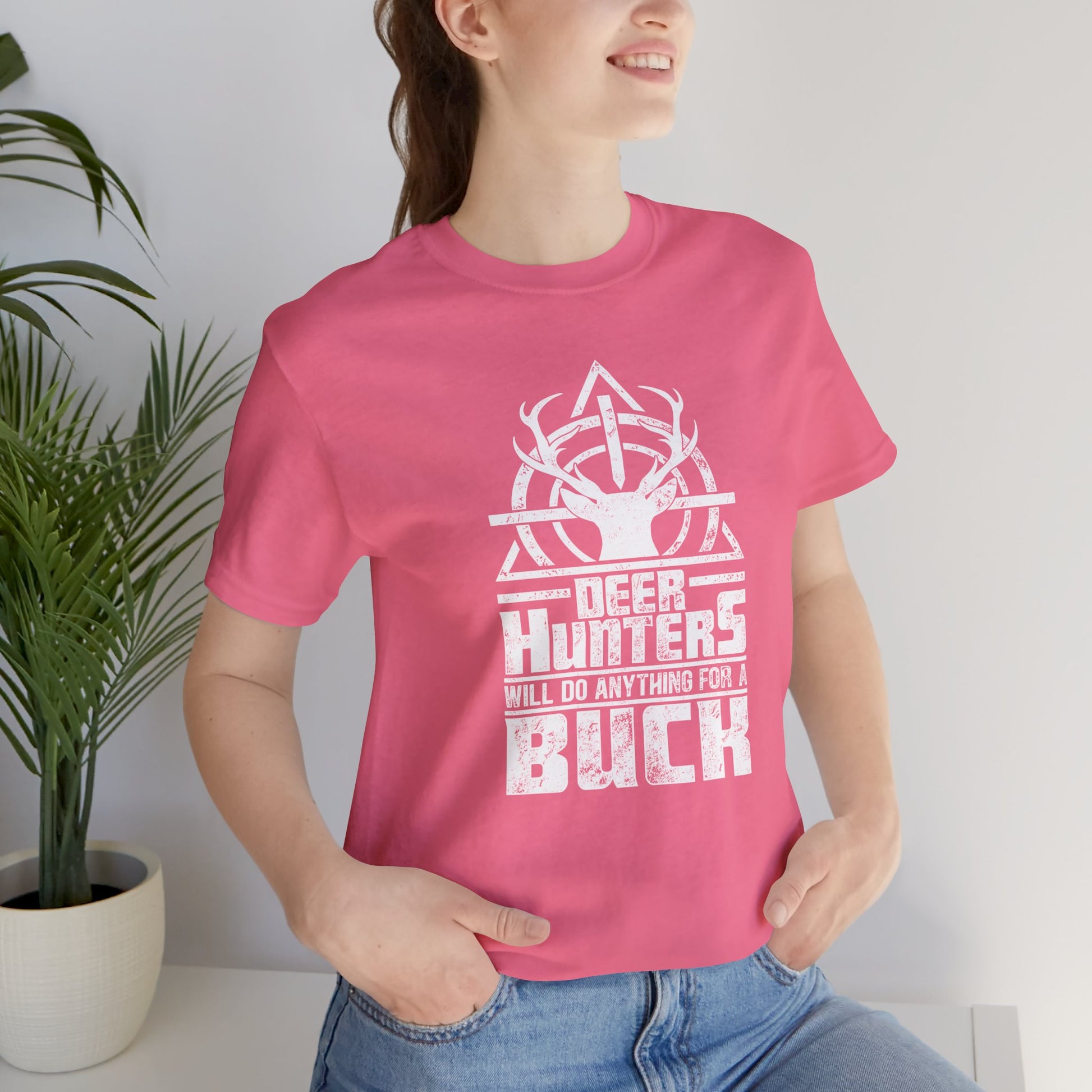 Cool Hunter Unisex T-Shirt Deer Pink