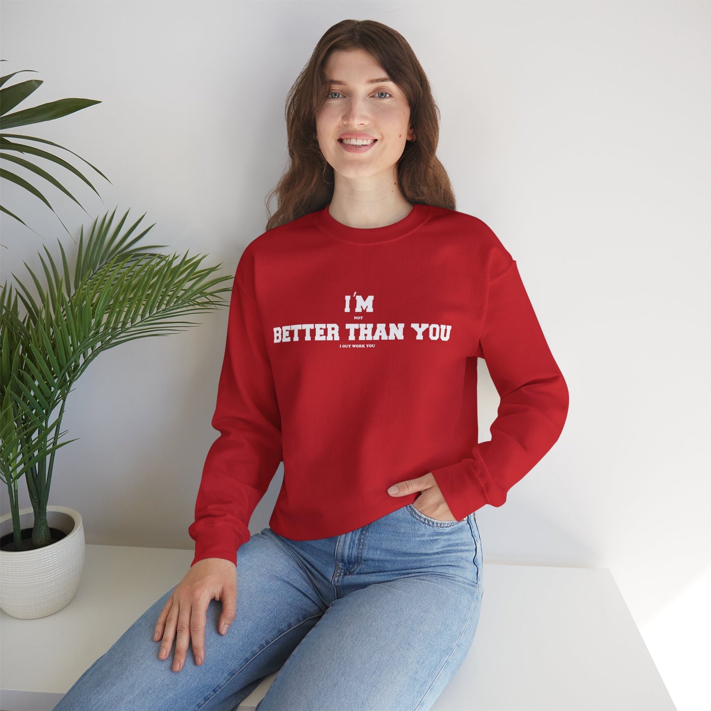 Unisex Motivational Sweatshirt Red