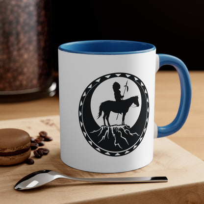 Accent Coffee Mug Native American Blue