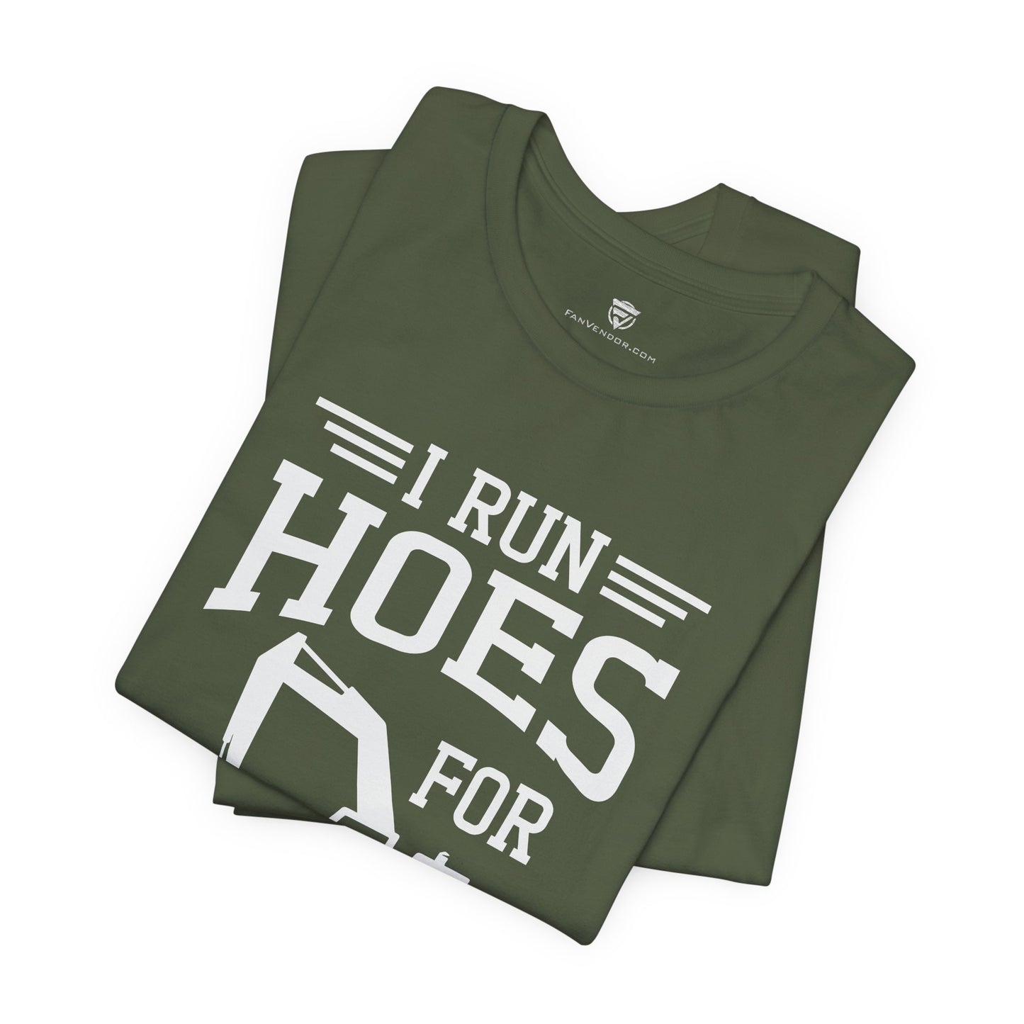 T-shirt with graphic design featuring design and text on a white background.