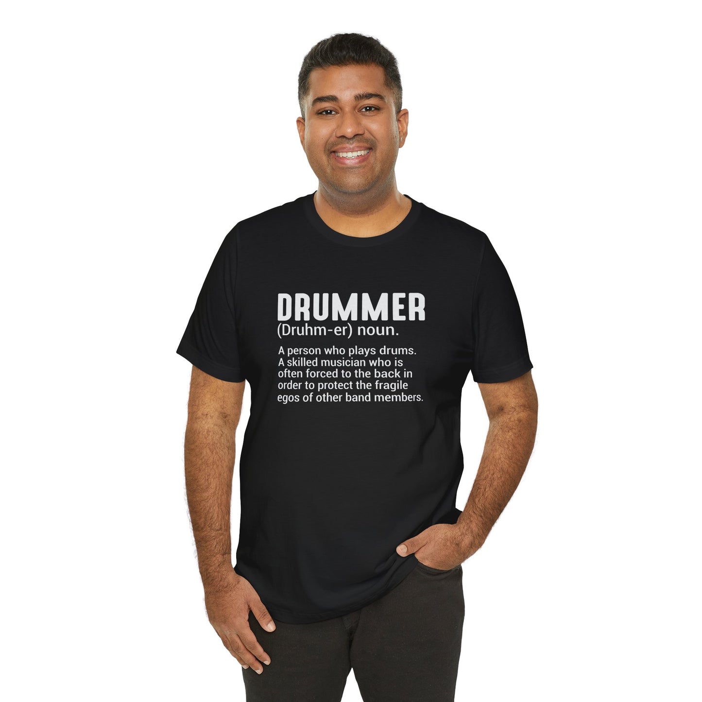 Funny Unisex T-Shirt Drummer Music Black