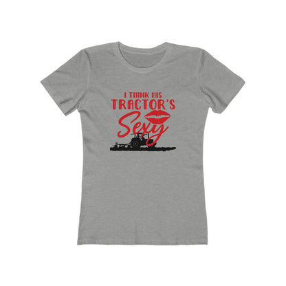 Grey graphic T-shirt with tractor