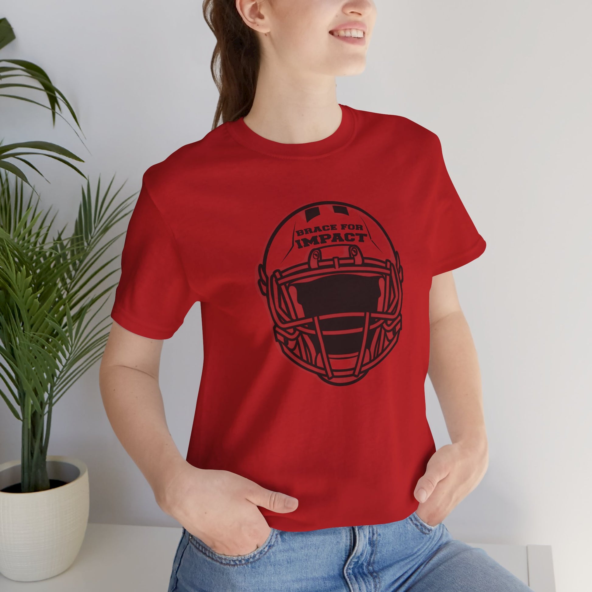 Motivational Unisex T-Shirt Football Red