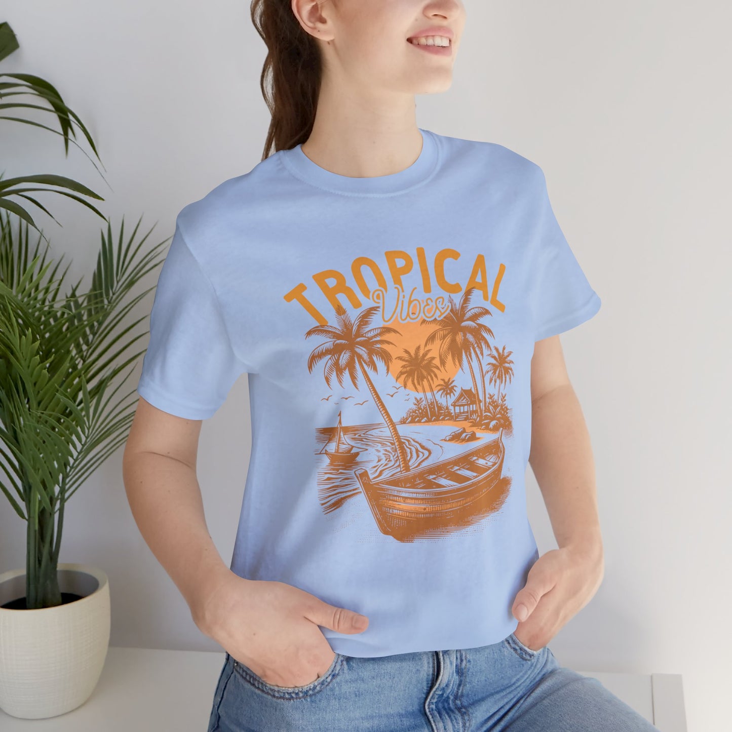 Unisex T-Shirt Vacation Beach Island Blue