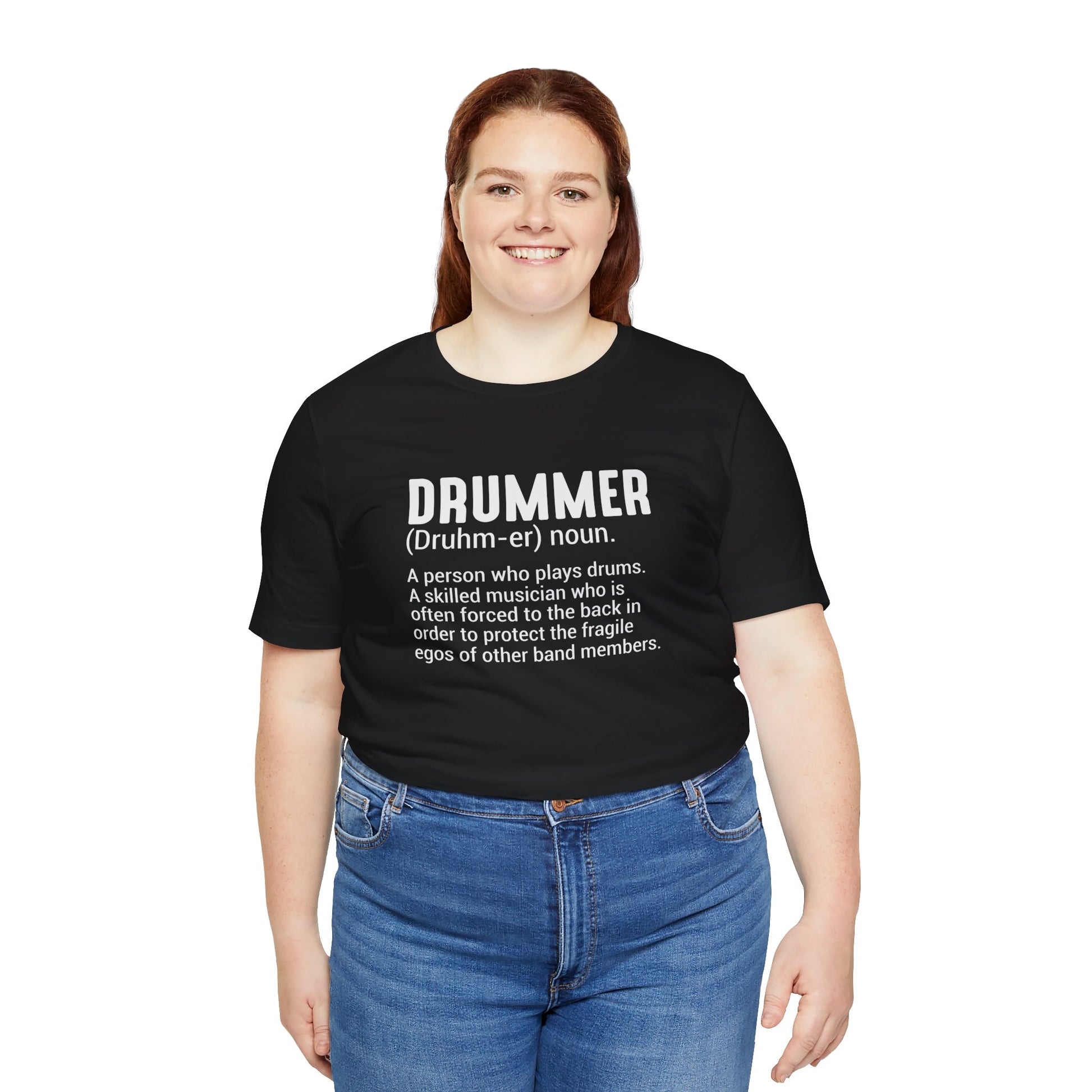 Funny Unisex T-Shirt Drummer Music Black